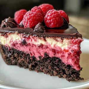 Dark Chocolate Raspberry Cheesecake