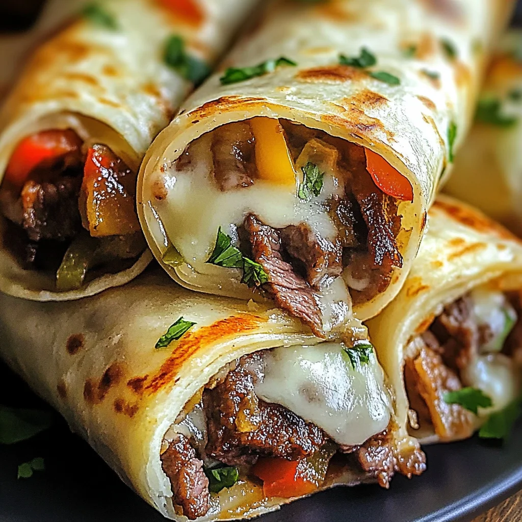 Delicious Keto Philly Cheesesteak Roll Ups