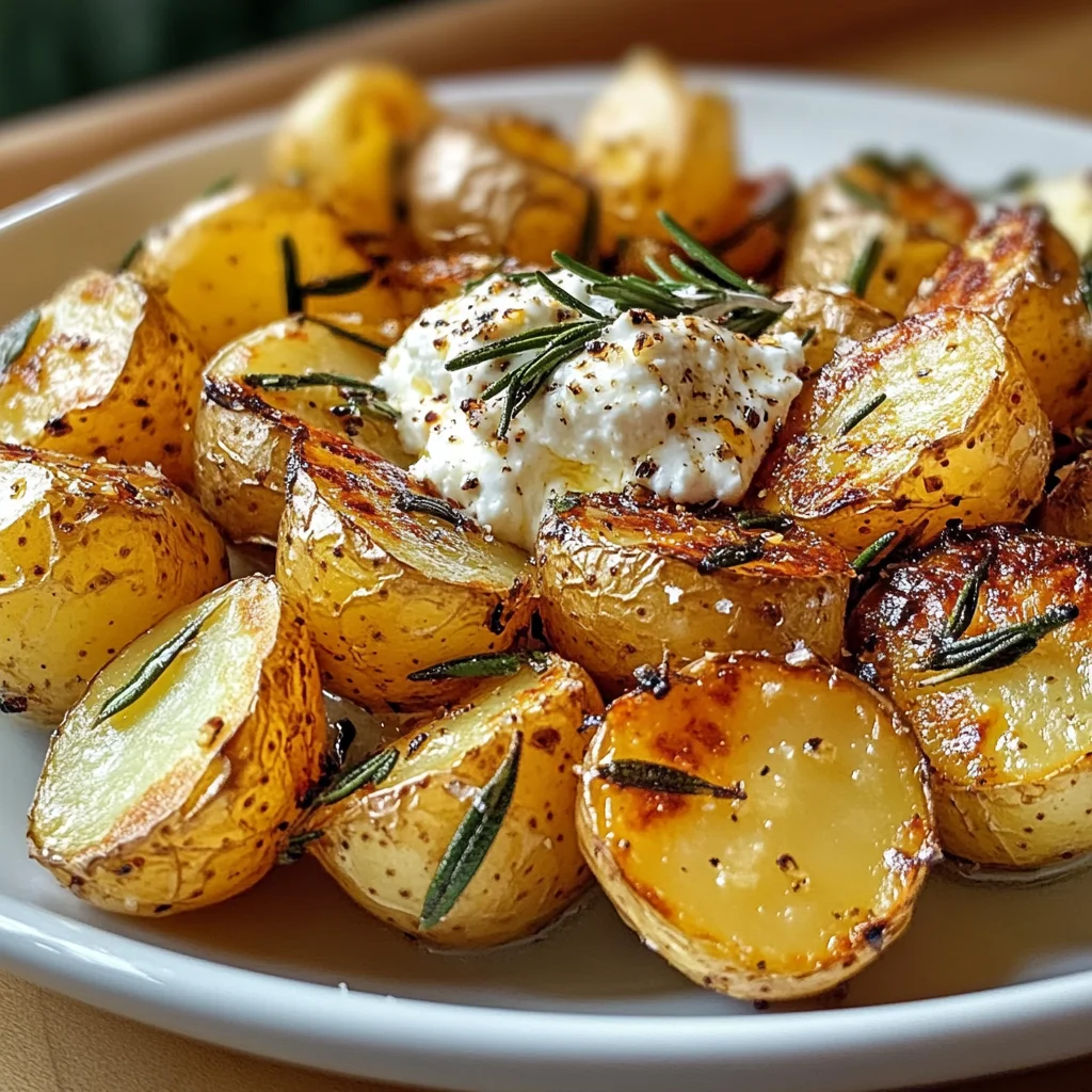 Garlic Rosemary Roasted Potatoes Ricotta