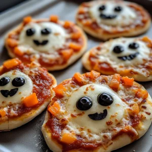 Halloween Mini Pizzas