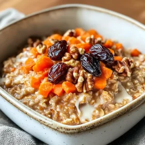 Healthy Carrot Cake Oatmeal