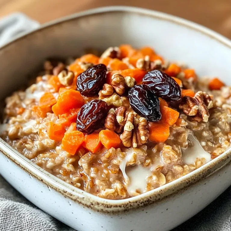 Healthy Carrot Cake Oatmeal
