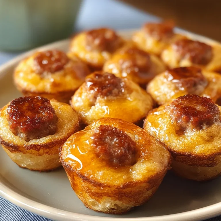 Mini Sausage Pancake Muffins