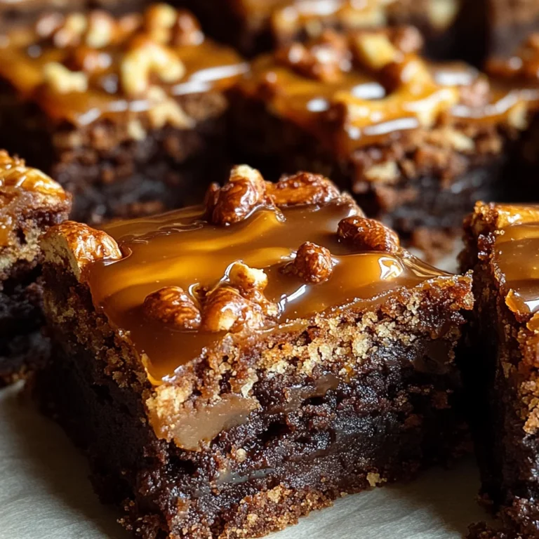 Pretzel Bottom Caramel Brownies