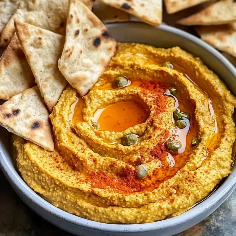 Pumpkin Hummus and Pita Chips