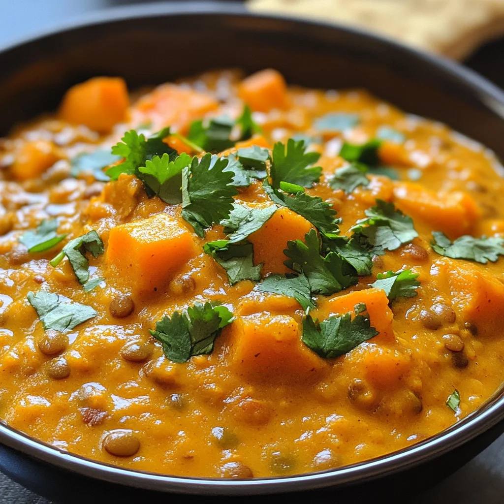 Red Lentil Curry With Sweet Potatoes