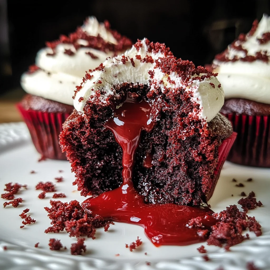 Red Velvet Molten Lava Cupcakes Recipe