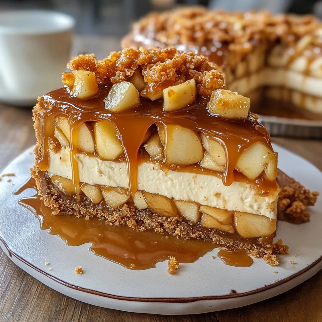 Salted Caramel Apple Pie Cheesecake
