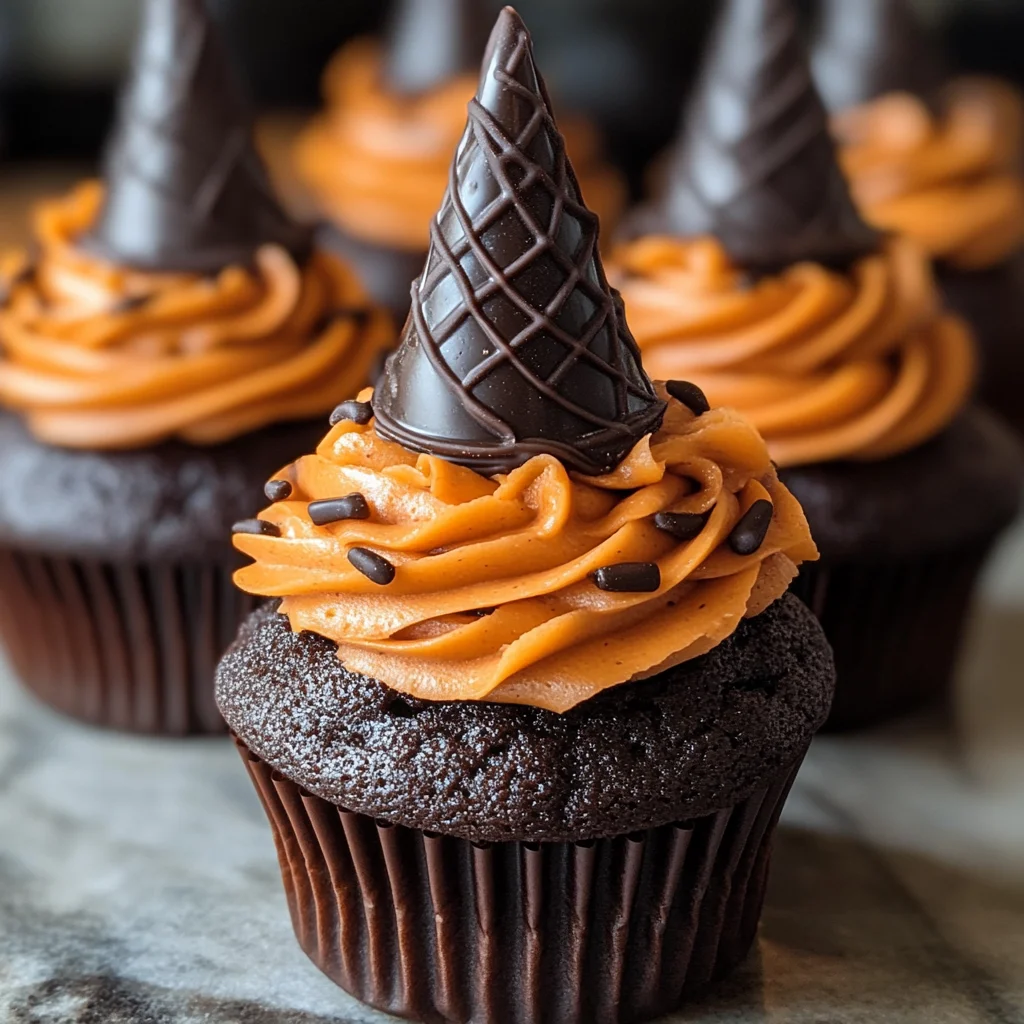 Witch Hat Chocolate Cupcakes
