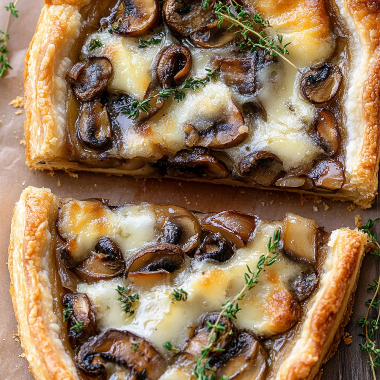 French Onion Mushroom Tart
