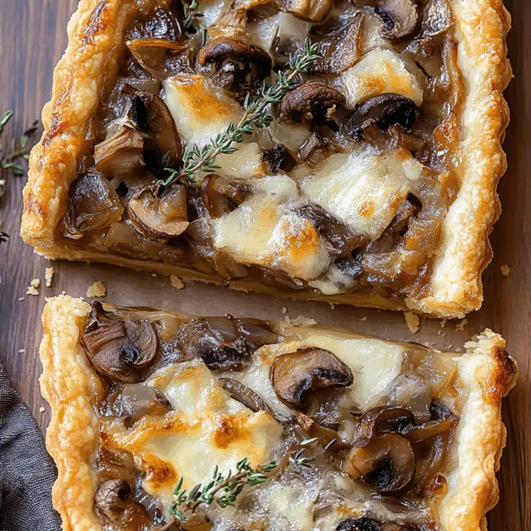 French Onion Mushroom Tart