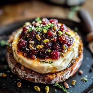 Best Baked Brie with Honey, Fig and Pistachio