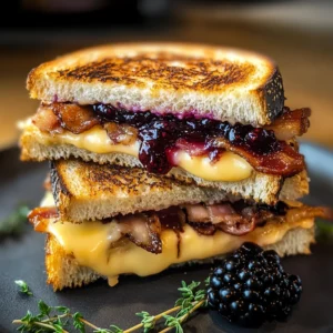 Blackberry Turkey Bacon Grilled Cheese