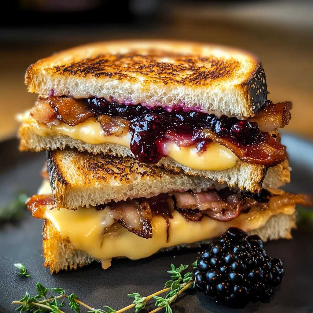 Blackberry Turkey Bacon Grilled Cheese