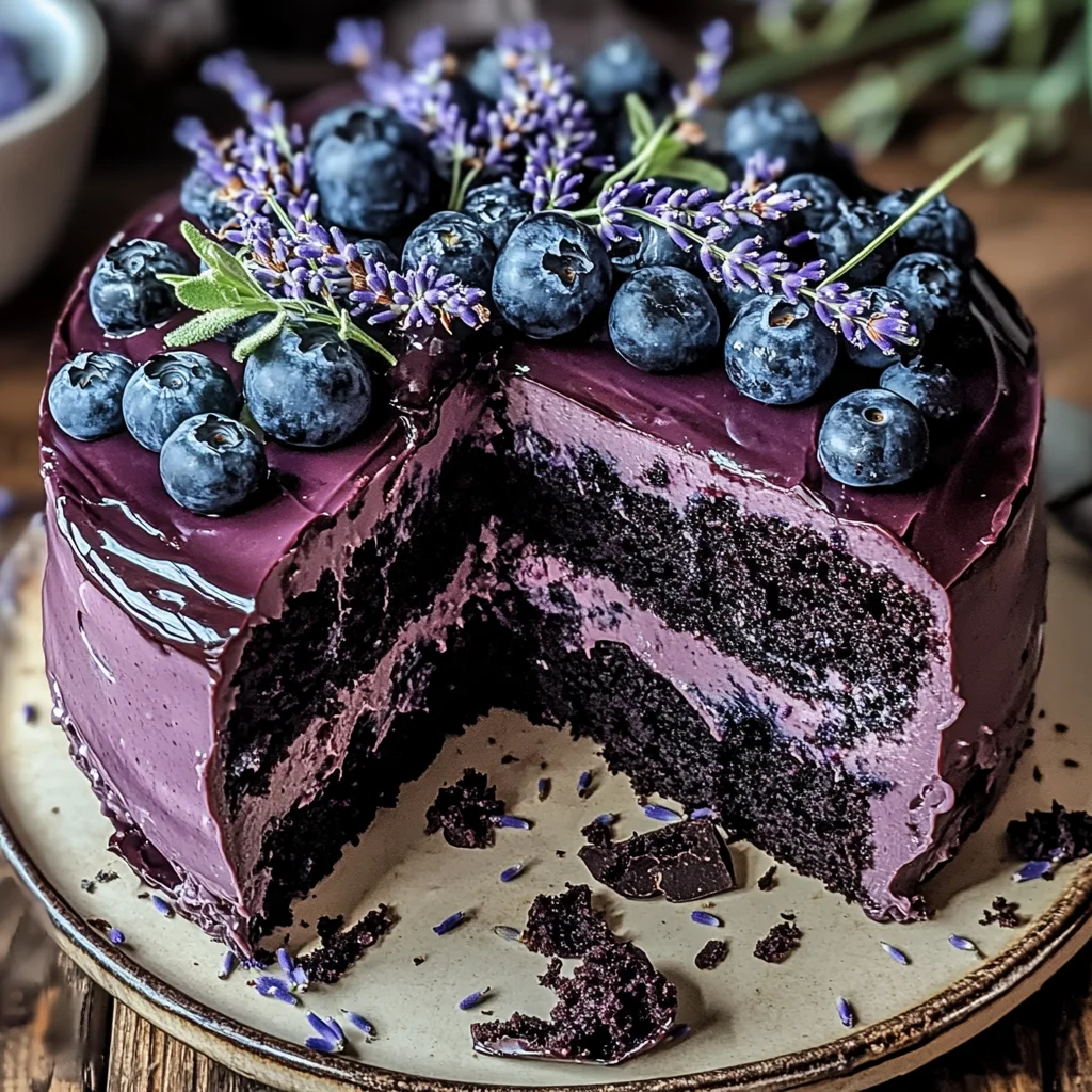 Blueberry Chocolate Lavender Dream Cake