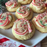 Candy Cane Whipped Shortbread Cookies | Easy and Delicious