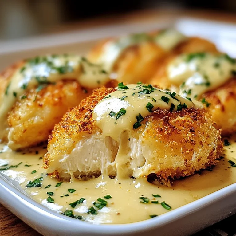 Chicken Pillows with Creamy Parmesan Sauce