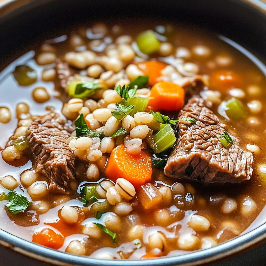 Cozy Beef and Barley Soup
