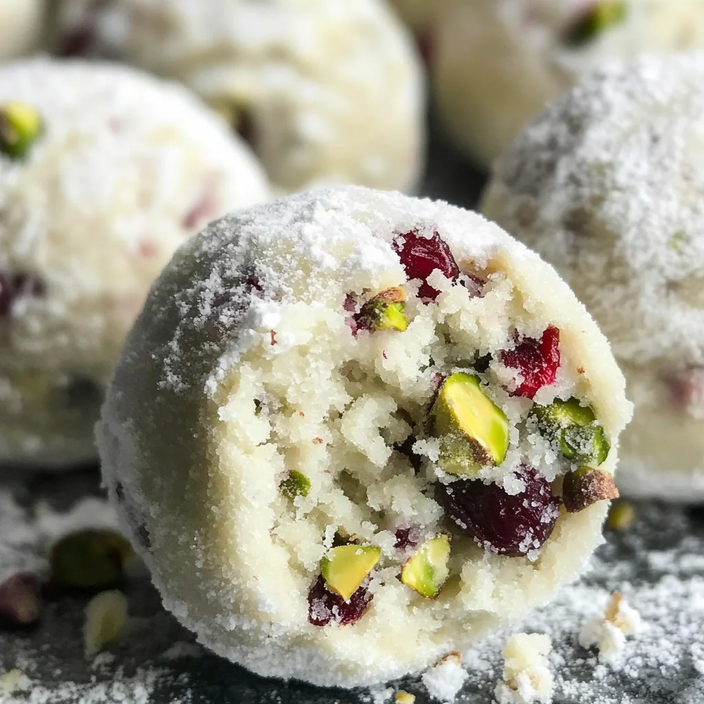 Cranberry Pistachio White Chocolate Truffles