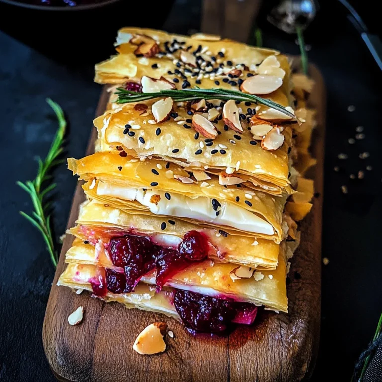 Cranberry and Brie Filo Crackers | Video