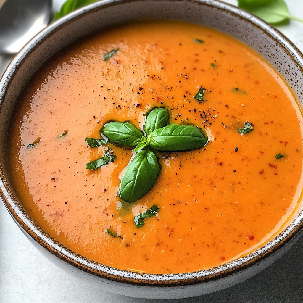 Creamy Roasted Red Pepper Soup