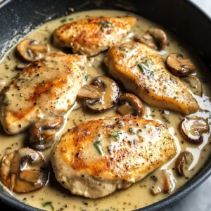 Creamy White apple vinegar Mushroom Chicken