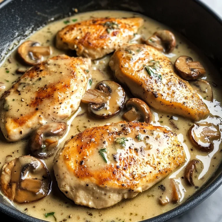 Creamy White apple vinegar Mushroom Chicken