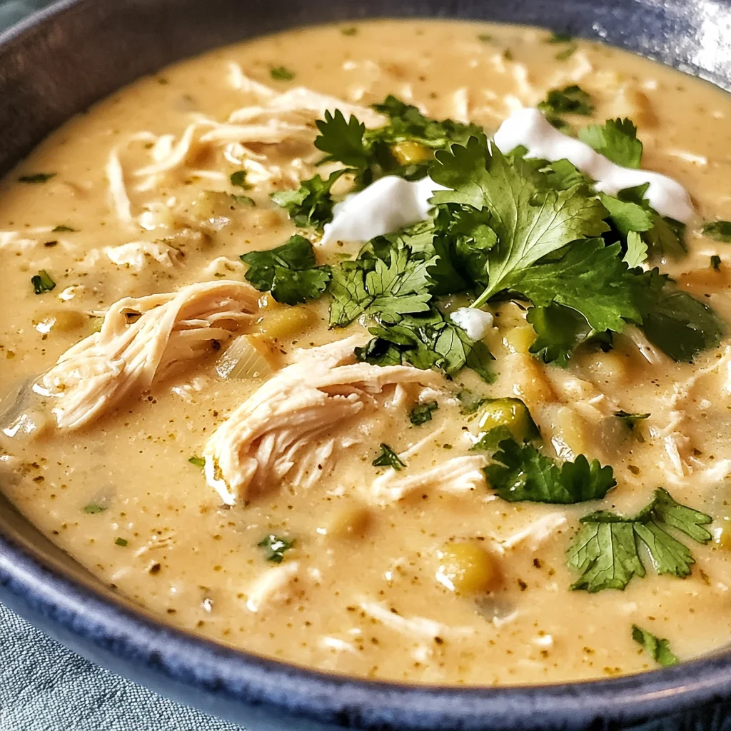 Crockpot Creamy White Chicken Chili