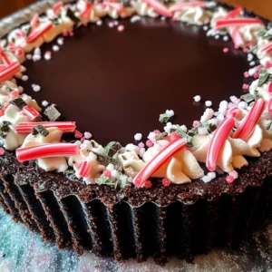 Dark Chocolate Peppermint Mousse Tart