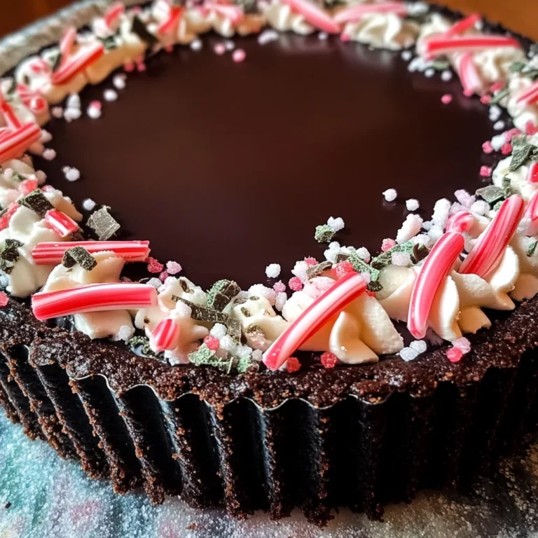 Dark Chocolate Peppermint Mousse Tart