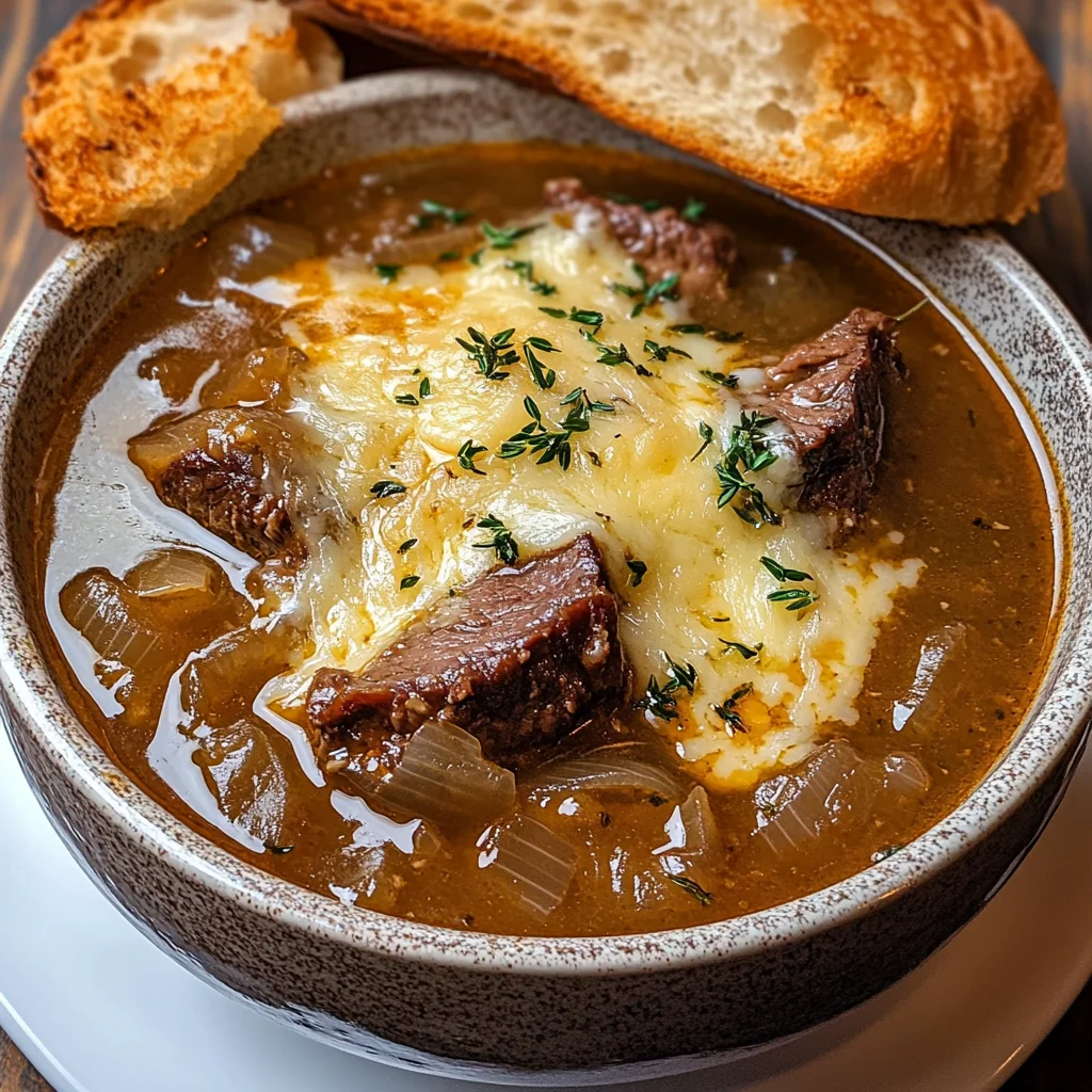 French Onion Beef Short Rib Soup