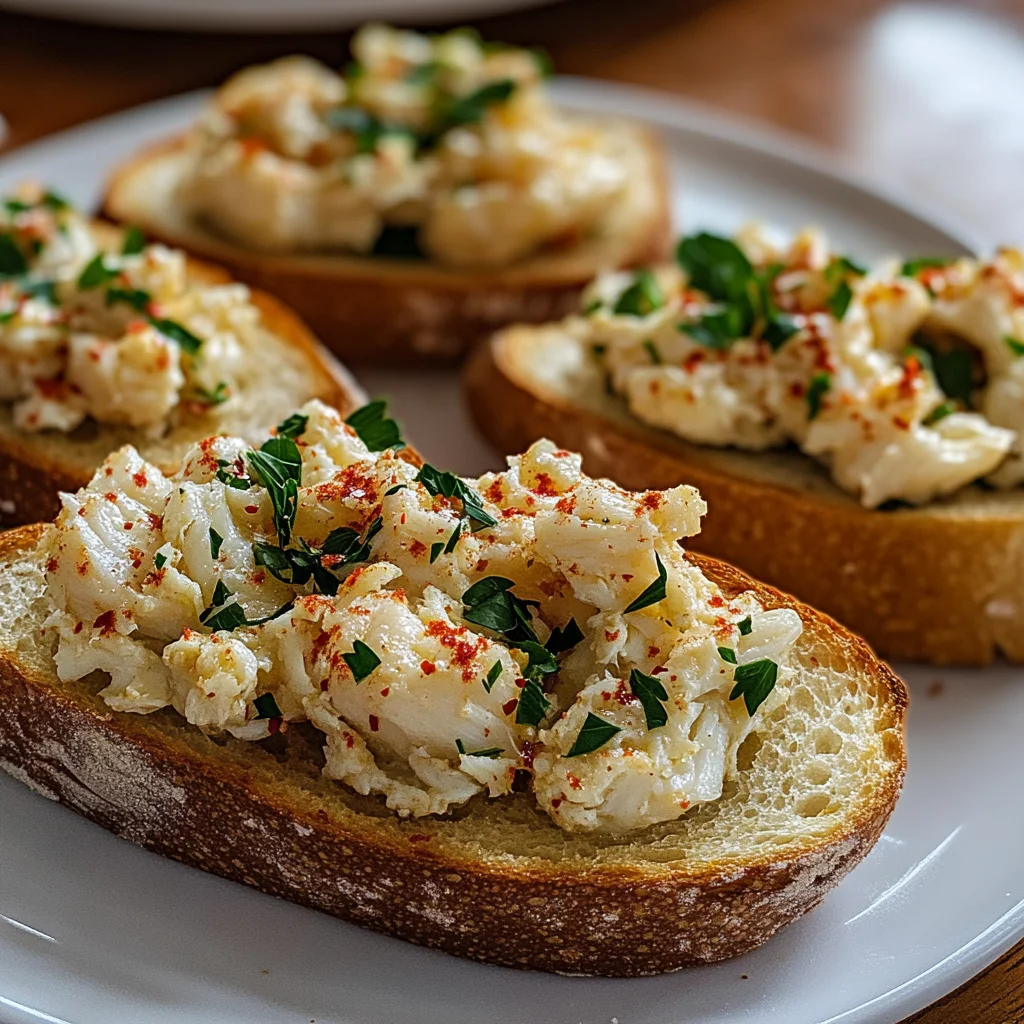 Garlic Butter Crab Toasts