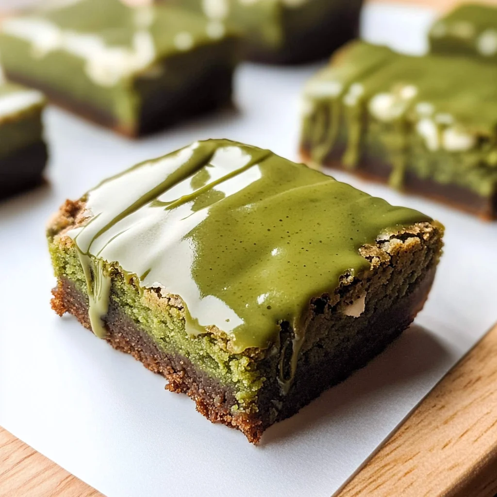 Matcha Mochi Brownies