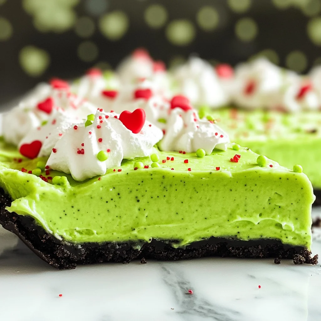 No Bake Grinch Pie