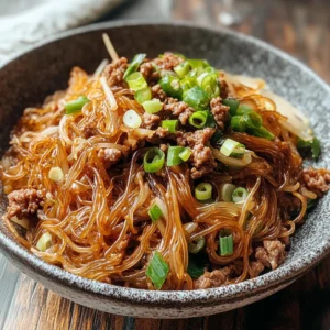 Stir Fried Vermicelli with beef (Ma Yi Shang Shu, 蚂蚁上树)