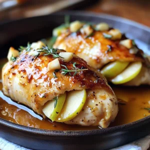 Apple and Brie Stuffed Chicken with Maple Dijon Glaze