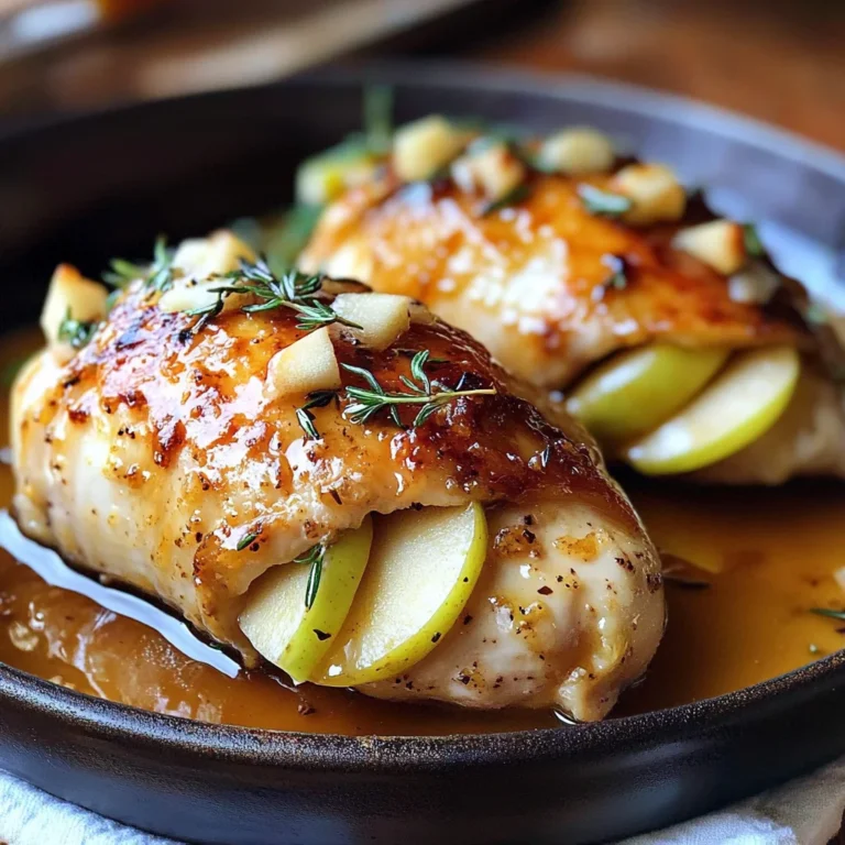 Apple and Brie Stuffed Chicken with Maple Dijon Glaze