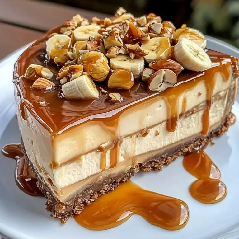 Banana Caramel Nut Cheesecake Recipe - Easy & Tasty