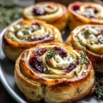 Cranberry Cream Cheese Pinwheels with Feta & Herbs