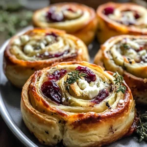 Cranberry Cream Cheese Pinwheels with Feta & Herbs