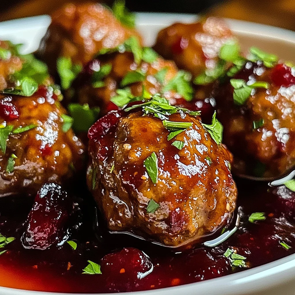 Cranberry Sauce Meatballs