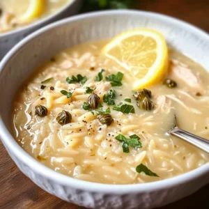 Creamy Lemon Chicken Orzo Soup