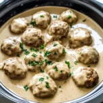 Crockpot Swedish Meatballs with Creamy Gravy