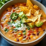 Crockpot Vegetarian Tortilla Soup for Cozy Weeknight Comfort