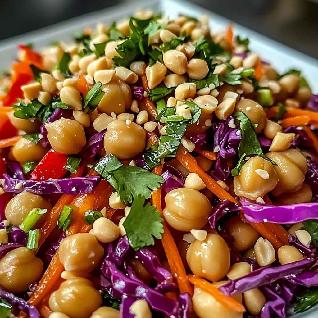 Crunchy Thai Chickpea Salad Recipe That You'll Love!