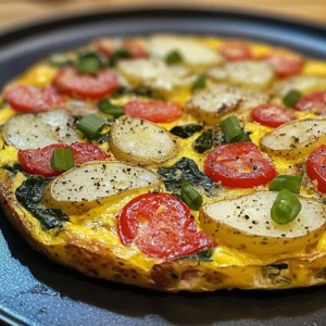 Frittata with Potatoes, Red Peppers, and Spinach Recipe