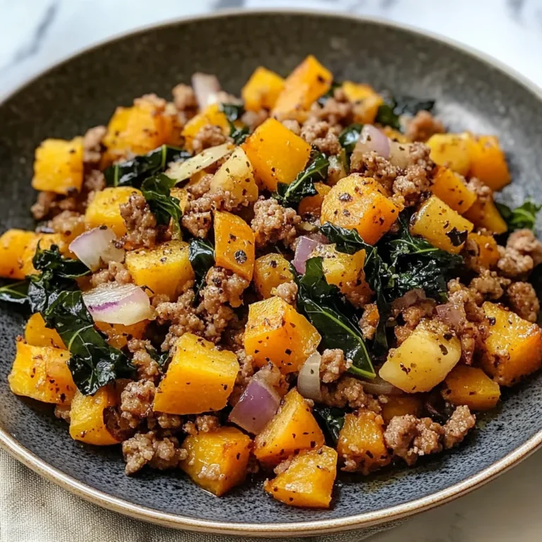 Healthy Roasted Butternut Squash with Ground Turkey
