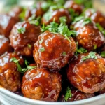 Honey BBQ Crockpot Meatballs