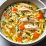 Lemon Chicken Orzo Soup