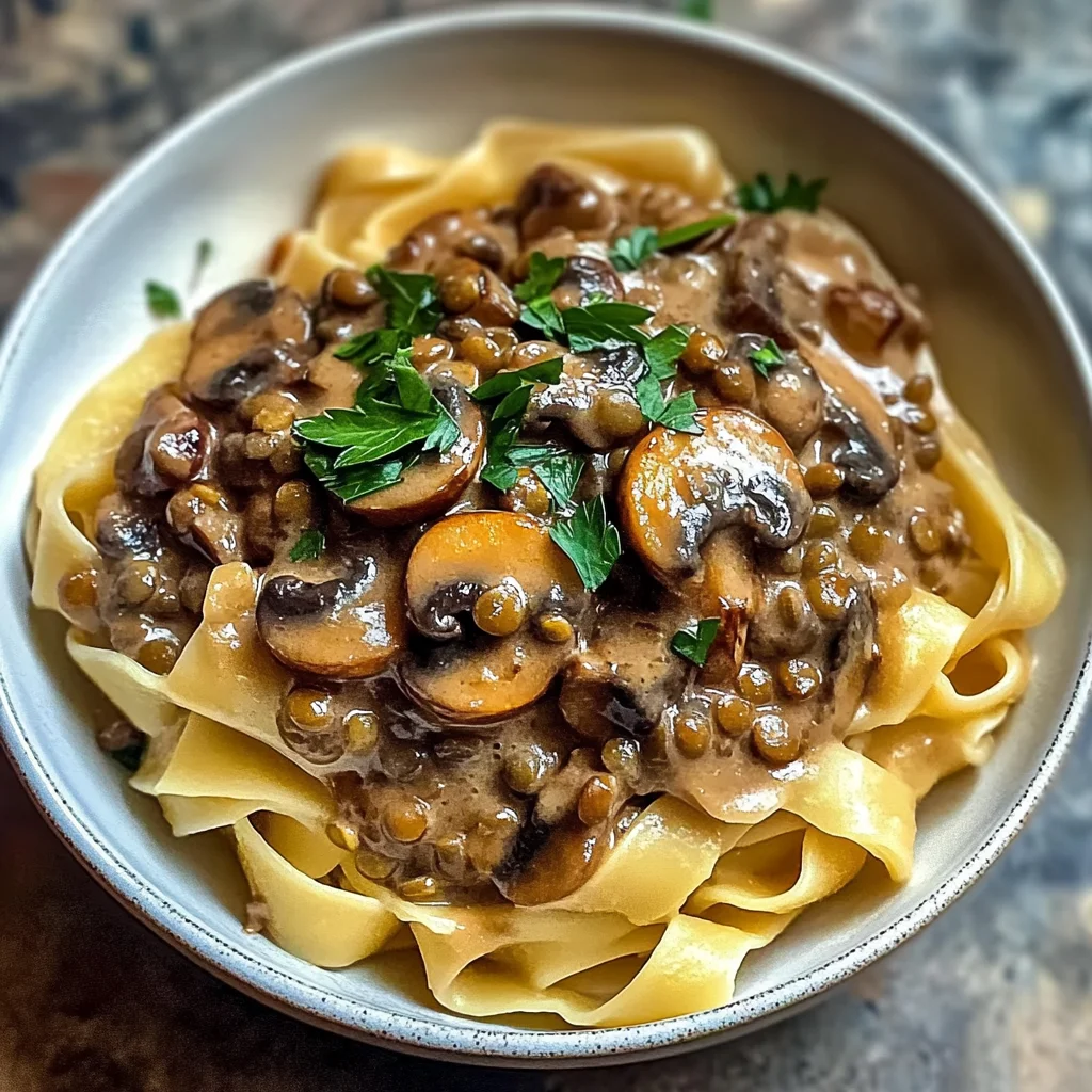 Lentil Mushroom Stroganoff Recipe